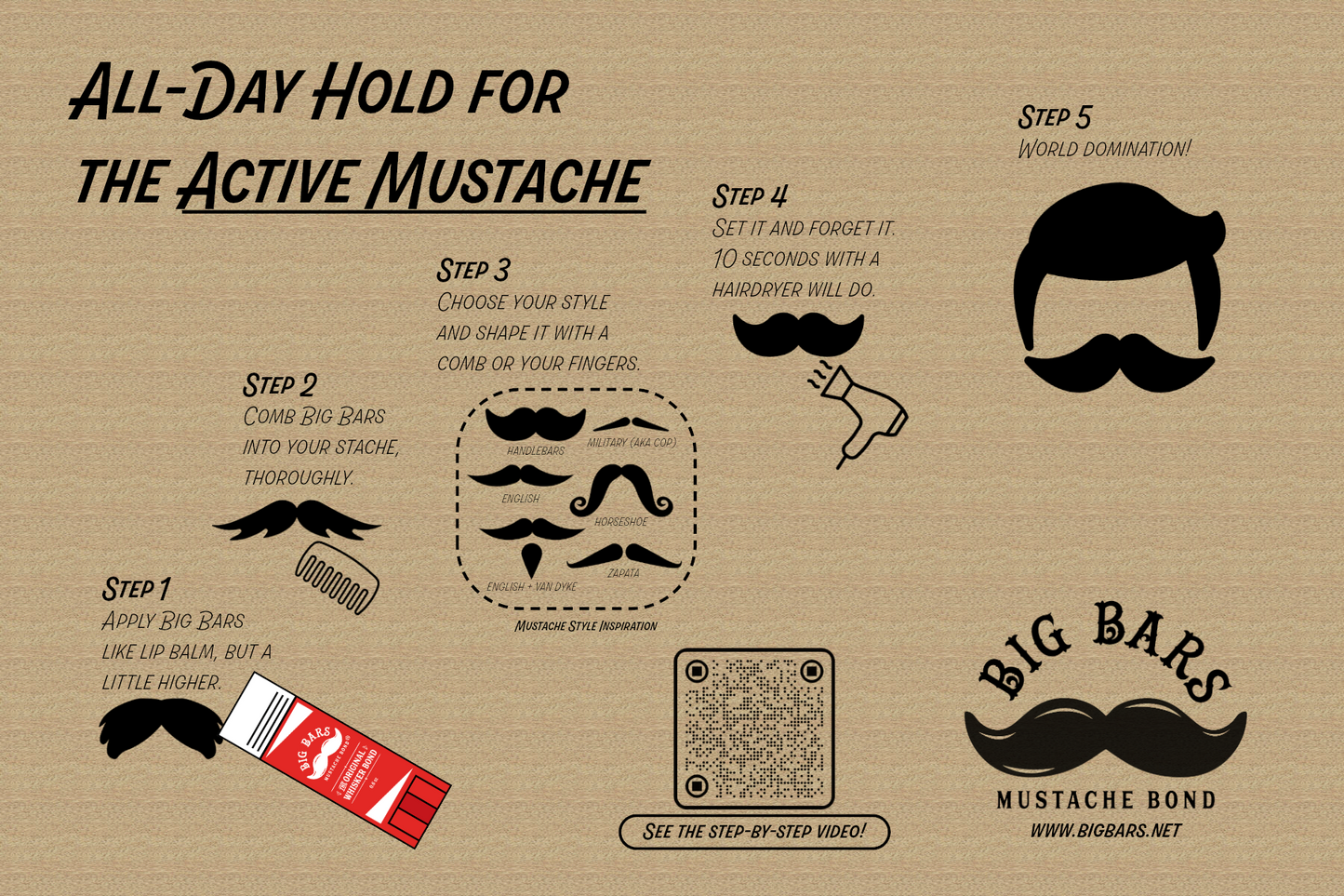 Big Bars Mustache Bond - double pack